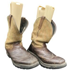 Ariat Work Sz 13 Brown Leather Pull-On Work Boots ASTM EH Western Ranch Cowboy